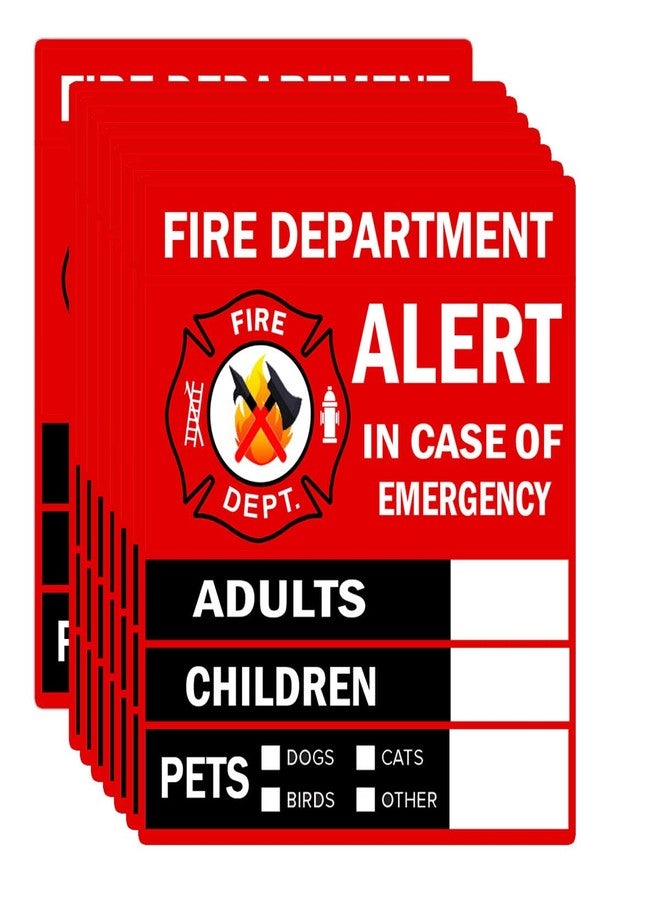 Remarkabel Emergency Alert People and Pet Finder Sticker/Decal - Adults, Children and Pets, 4X4.5 inch Fire Department and Rescue Safety Alert Decal for Window and Door Application (8 Pack) - Image 1